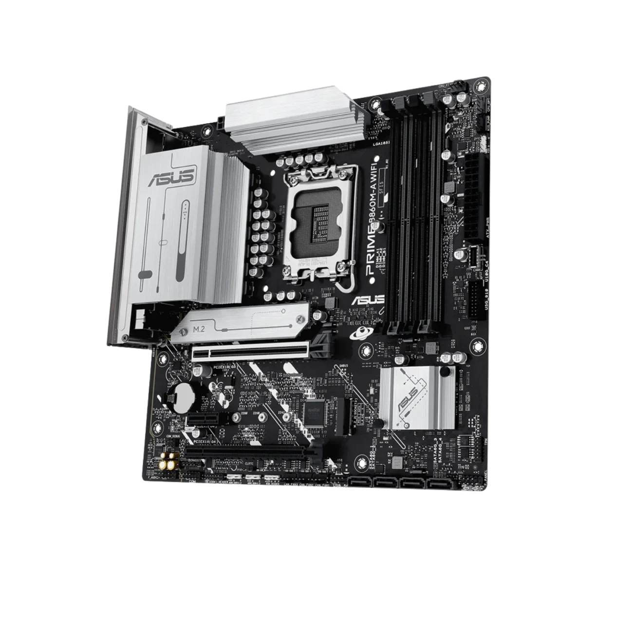PLACA MADRE ASUS PRIME B860M-A WIFI LGA1851 vista 2