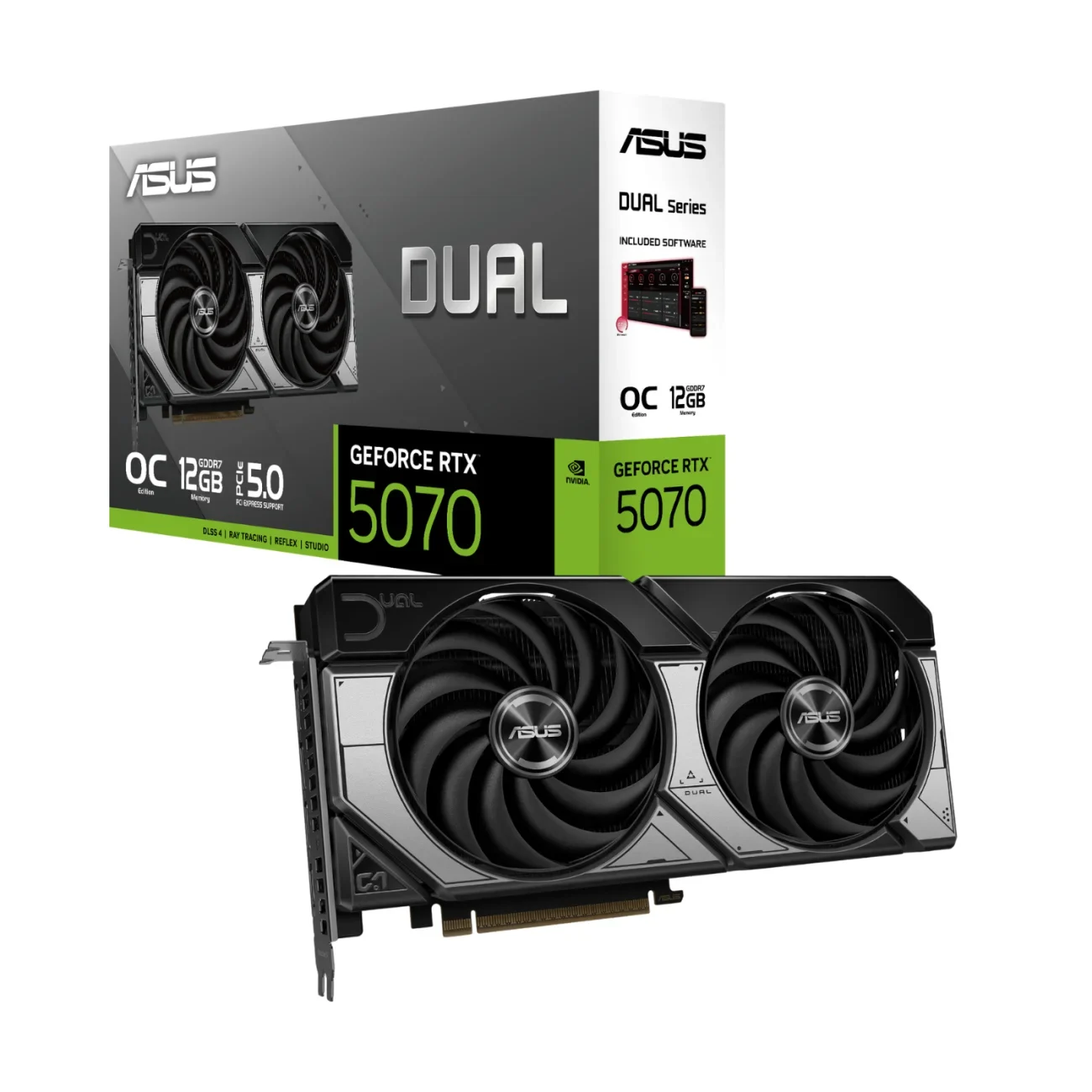 TARJETA DE VIDEO ASUS DUAL GEFORCE RTX5070 12G OC