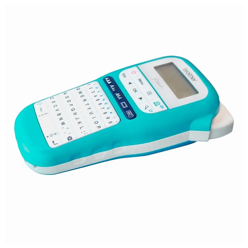 ROTULADORA BROTHER PTOUCH TURQUESA. vista 3