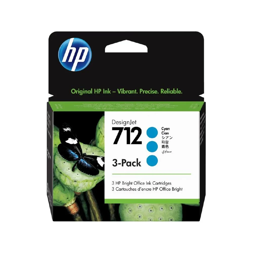 TINTA HP 712 3-PACK 29-ML CYAN INK CARTRIDGE