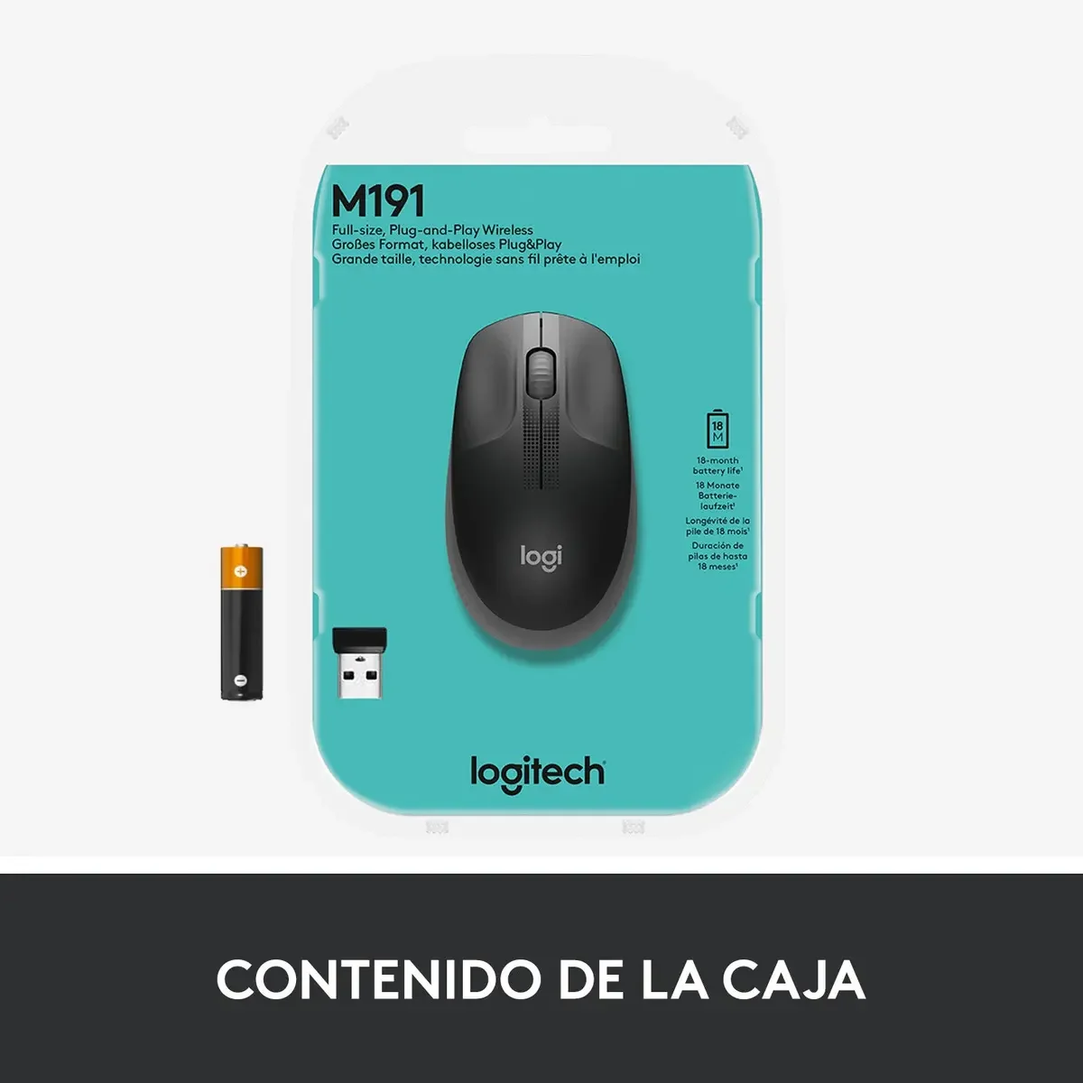 Mouse inalámbrico M190 vista 2