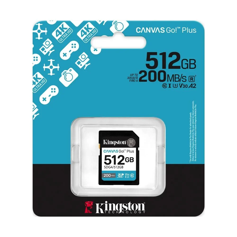MEMORIA KINGSTON 512GB SDXC CANVAS GOPLUS GEN4 200