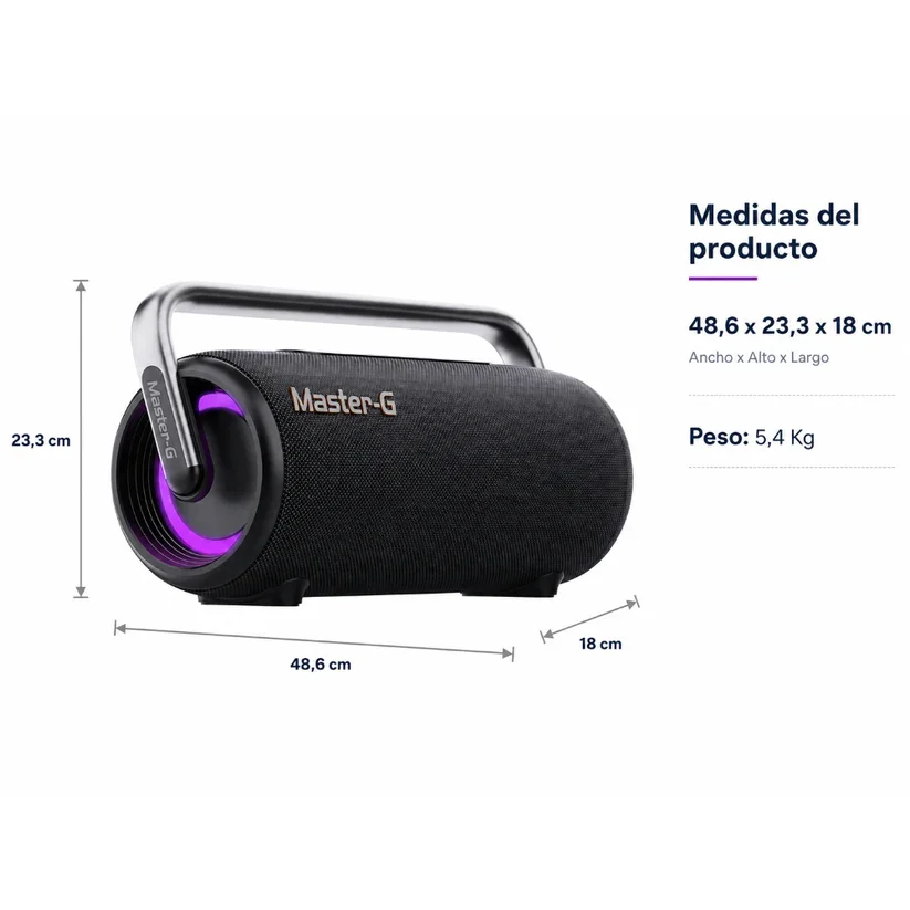 Parlante Bluetooth 5.3 IPX6 110W vista 4
