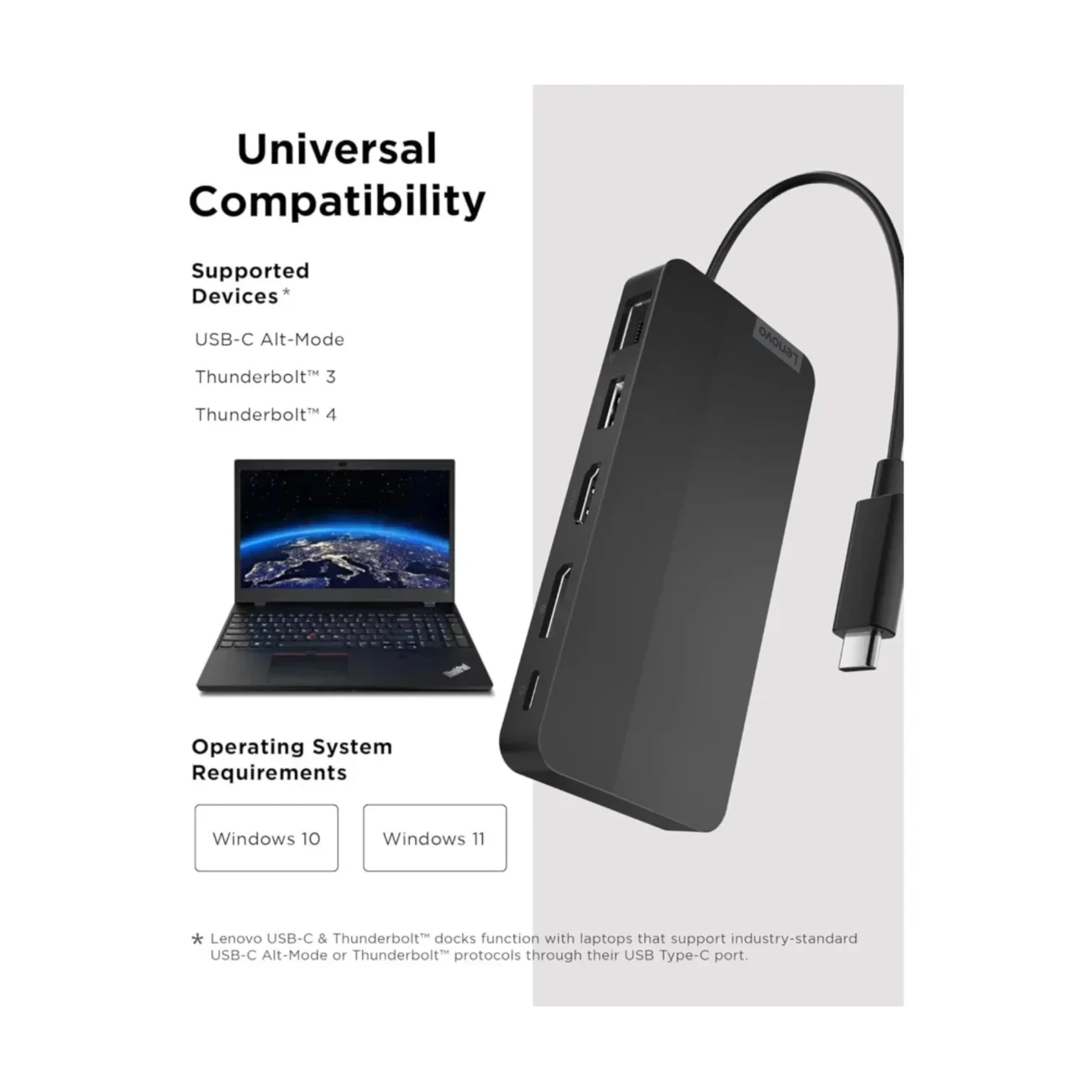 DOCKING TP LENOVO USB-C vista 5