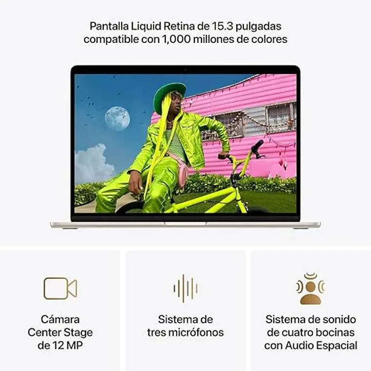 MacBook Air 13.6/ M5 10C/ GPU 10C/ 24 RAM/ 1TB medianoche vista 5
