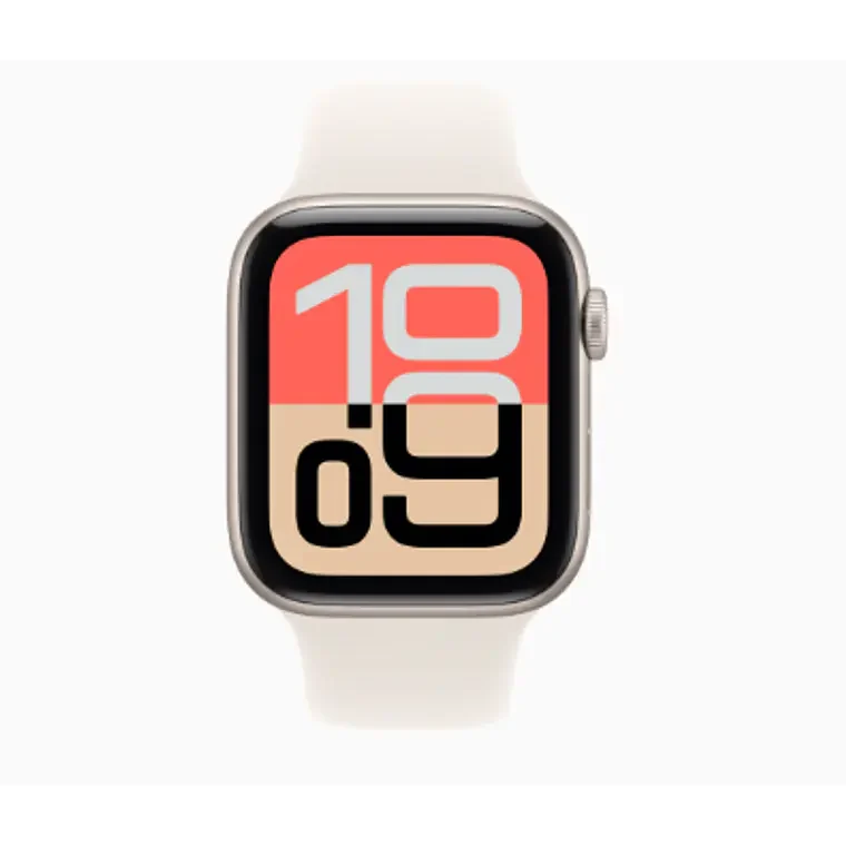 Apple Watch SE 3 GPS 44mm Aluminio blanco estrella banda blanco estrella Sport M/L vista 2