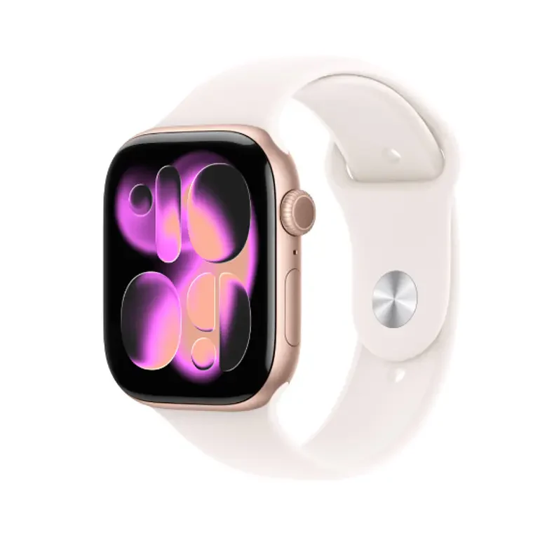Apple Watch Series 11 GPS 46mm Aluminio oro rosado bandaLight Blush Sport Band S/M