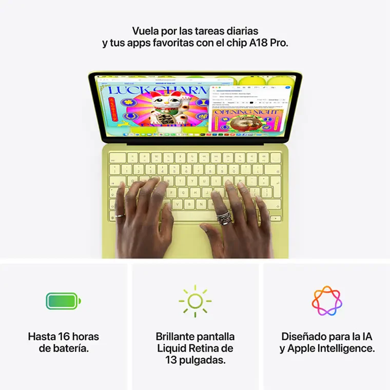 MacBook Neo 13/ A18 6C/ GPU 5C/ 8 RAM/ 512GB touch ID plata vista 5