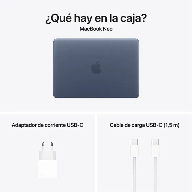MacBook Neo 13/ A18 6C/ GPU 5C/ 8 RAM/ 256GB índigo vista 4
