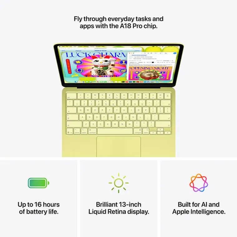 MacBook Neo 13/ A18 6C/ GPU 5C/ 8 RAM/ 512GB touch ID índigo vista 5
