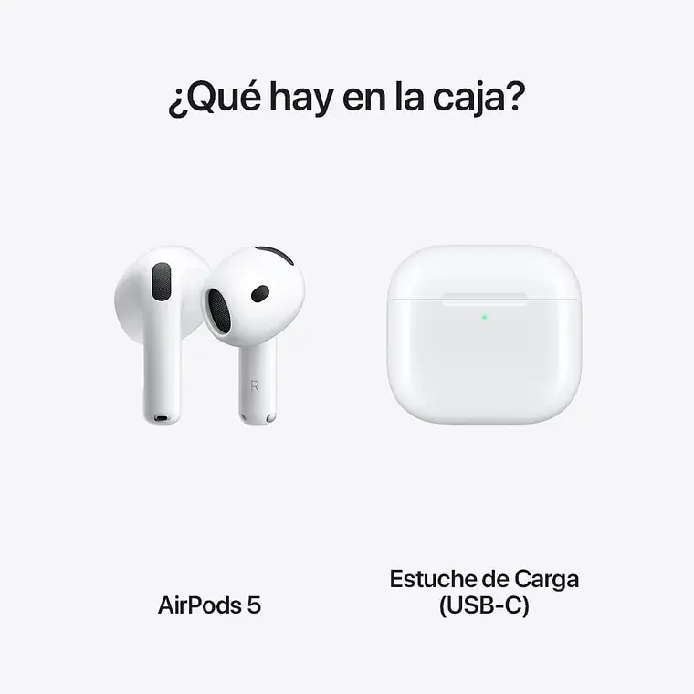 AirPods 5 con cancelación de ruido y carga inalambrica vista 3