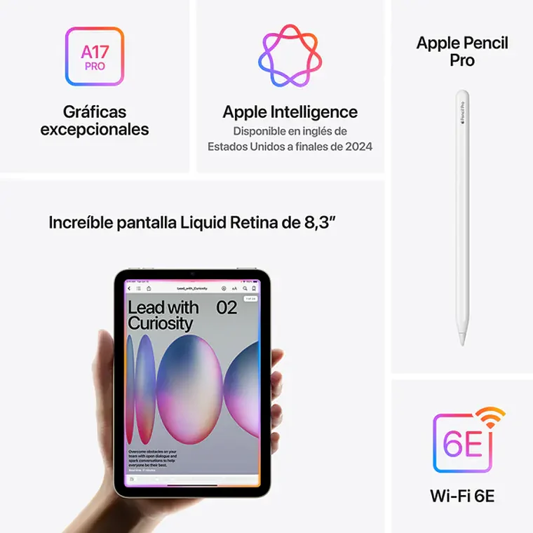iPad mini 7 Wi-Fi 256GB gris espacial vista 5