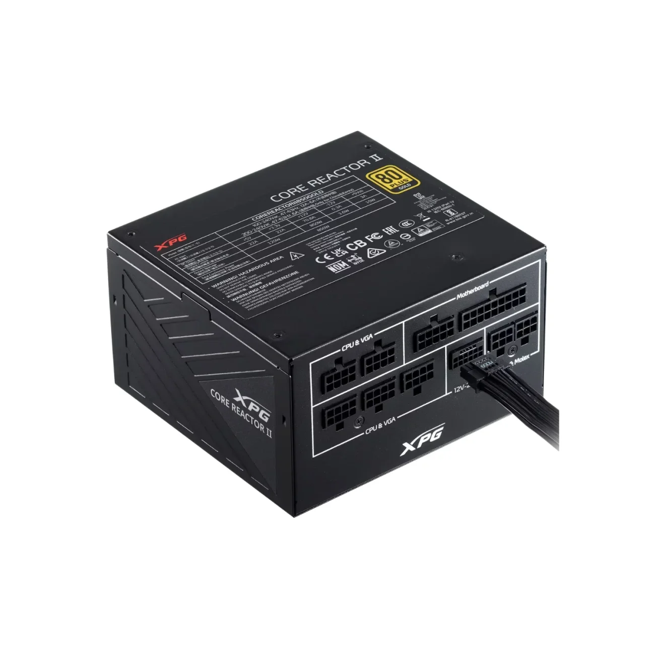 FUENTE DE PODER XPG CORE REACTOR II 1200W 80+ GOLD vista 2