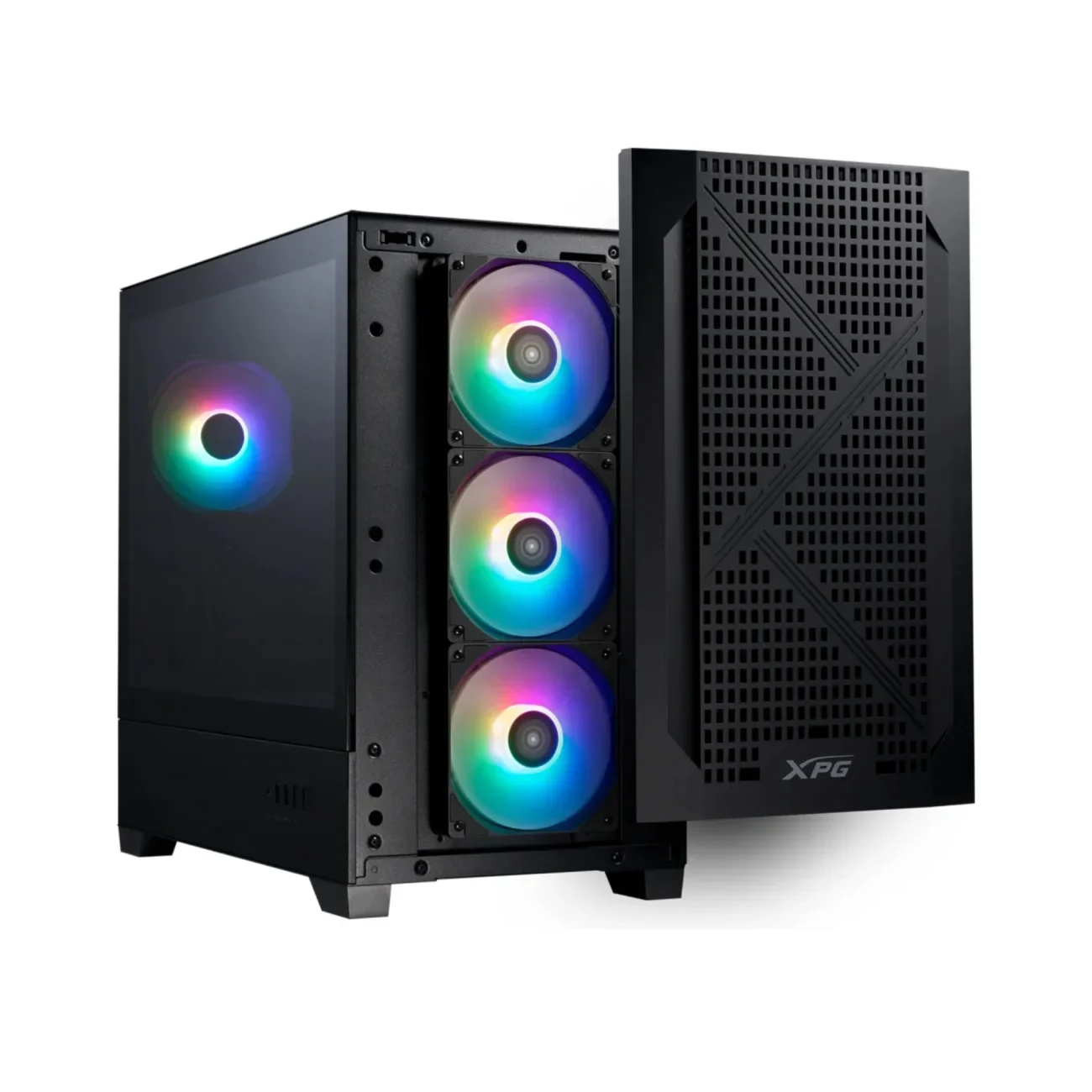 GABINETE XPG LANDER 300 MICRO-ATX 4 VENT ARGB NEGR vista 7
