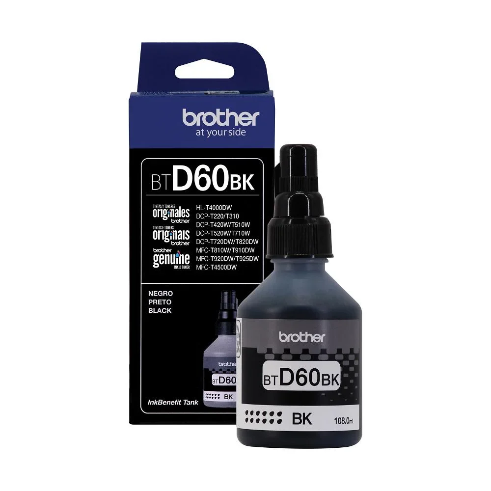 TINTA - BOTELLA BROTHER BTD60BK — imagen 1
