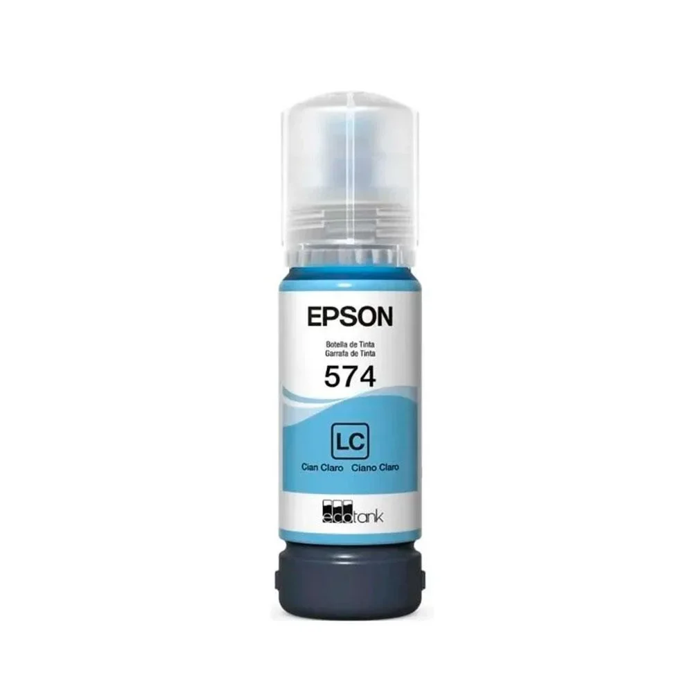 TINTA BOTELLA DE LIGHT CYAN EPSON T574 vista 2