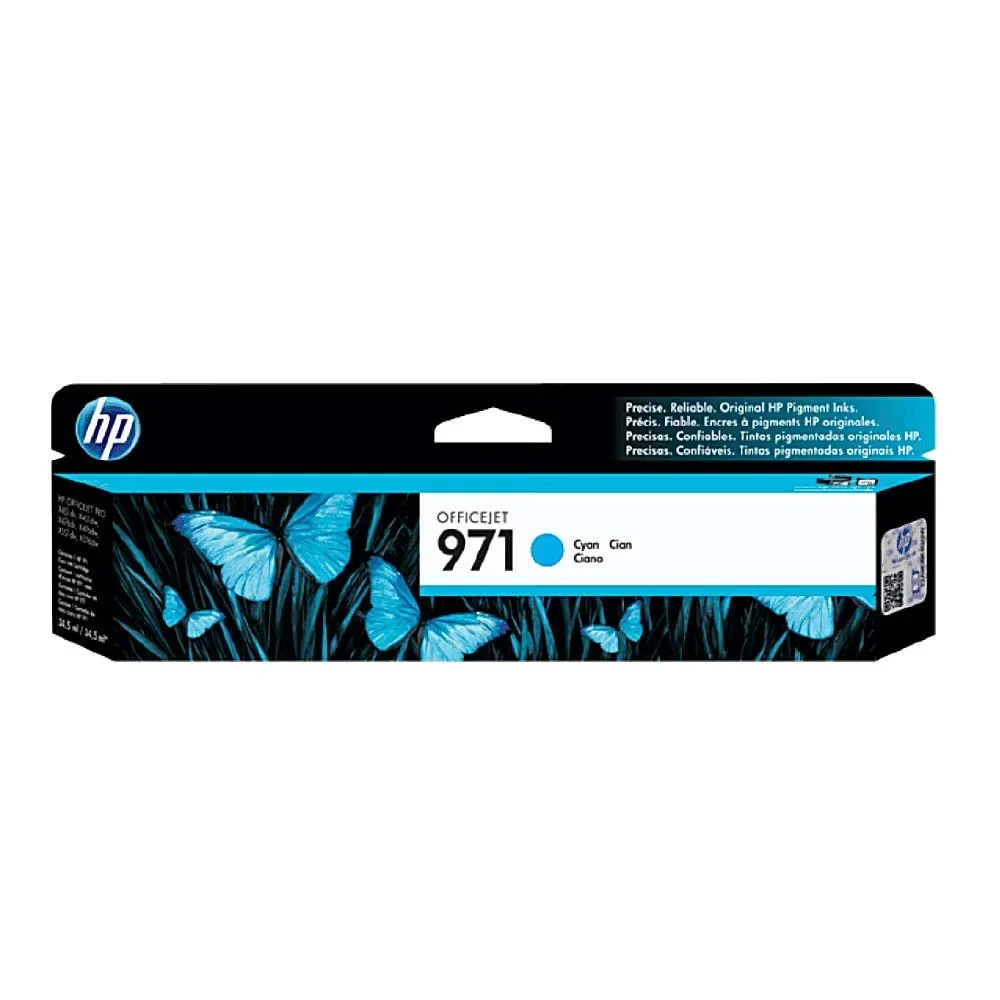 TINTA HP 971 CYAN INK CARTRIDGE — imagen 1